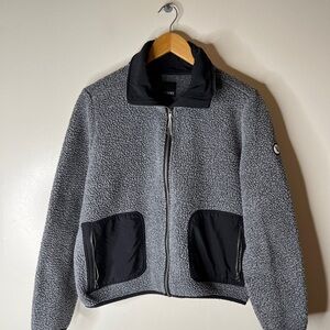 Womens Vuori Alpine Sherpa Fleece Jacket Size Small Gray